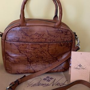 Patricia Nash Miano Satchel Map Crossbody